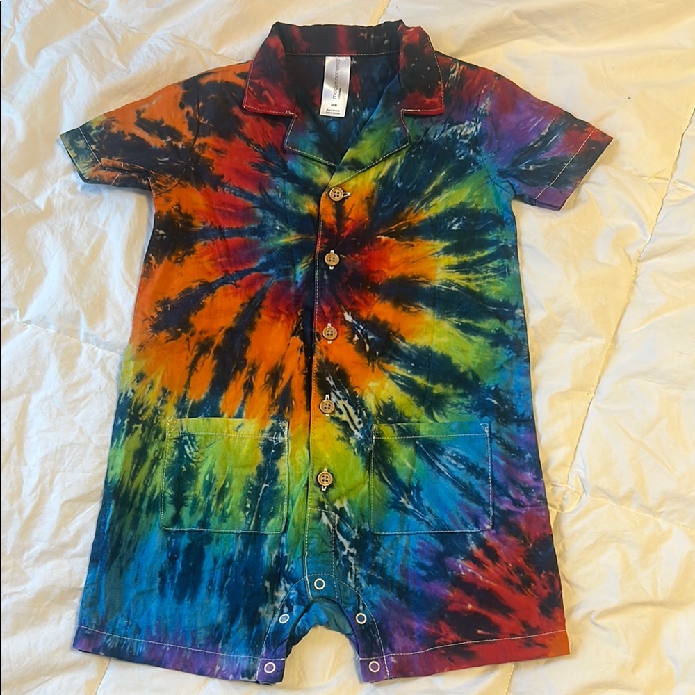 Modern Moments Gerber Colorful Tie-Dye Romper
